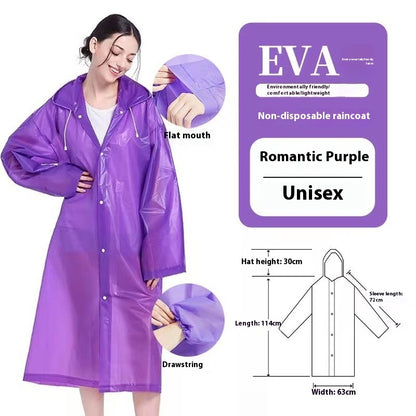 Disposable Thickened Raincoat Eva Raincoat Scenic Spot Hiking Rafting Concert Marathon Commonly Used