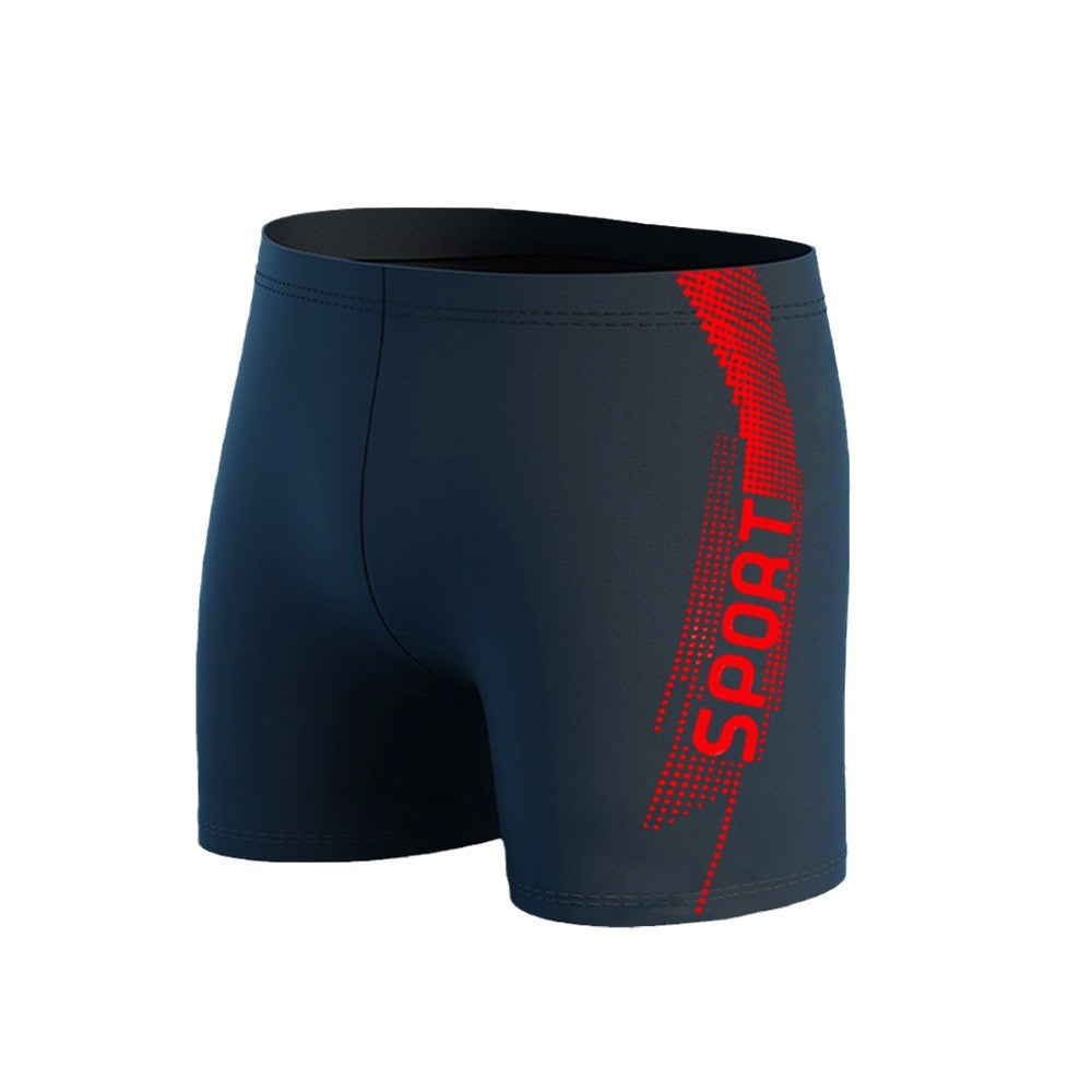 Men's Quick-drying Professional Sports Fitness High Waist Swimming Trunks