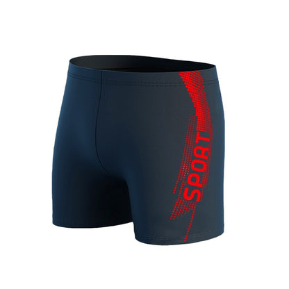 Men's Quick-drying Professional Sports Fitness High Waist Swimming Trunks