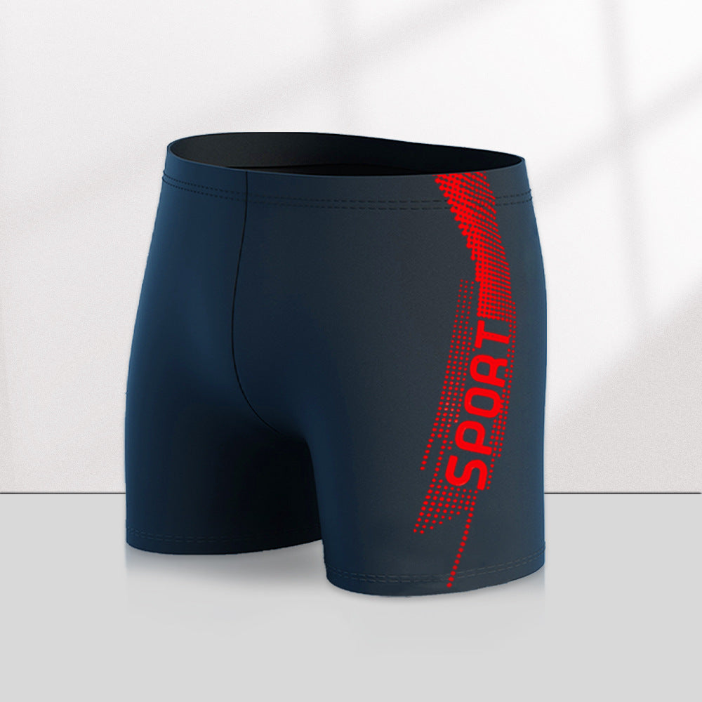 Men's Quick-drying Professional Sports Fitness High Waist Swimming Trunks