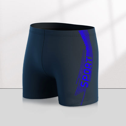 Men's Quick-drying Professional Sports Fitness High Waist Swimming Trunks