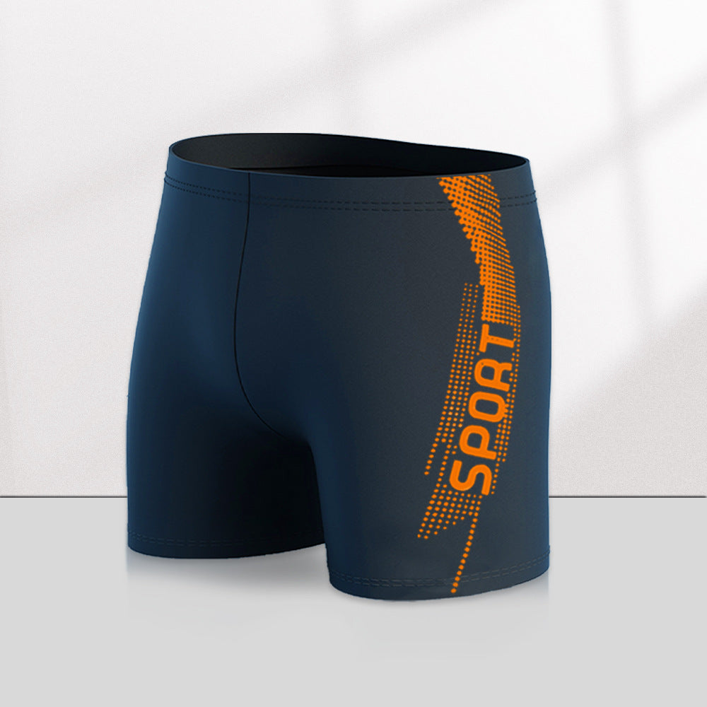 Men's Quick-drying Professional Sports Fitness High Waist Swimming Trunks