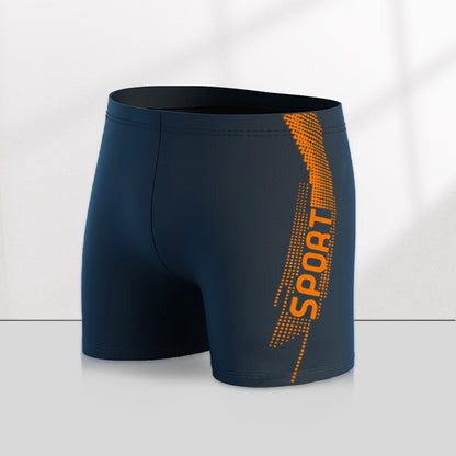 Men's Quick-drying Professional Sports Fitness High Waist Swimming Trunks