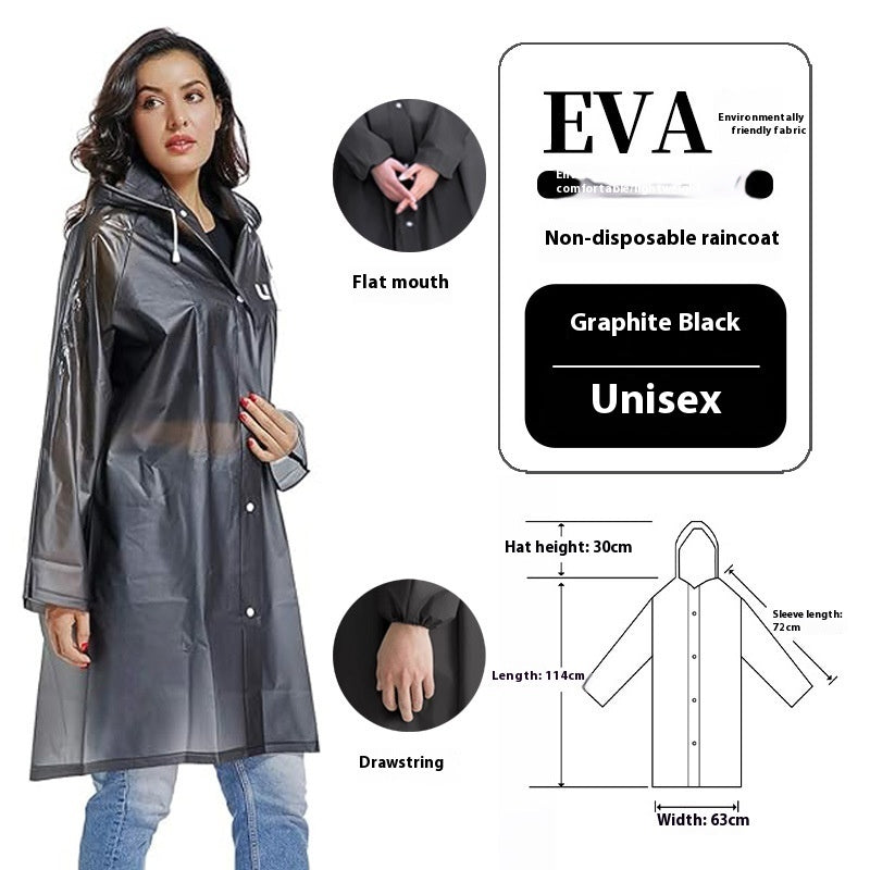 Disposable Thickened Raincoat Eva Raincoat Scenic Spot Hiking Rafting Concert Marathon Commonly Used
